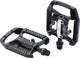 Bbb cycling mtb pedalen - dualchoice - combi fietspedalen: spd anti slip platform pedaal - spd pedalen inclusief schoenplaatjes - zwart - bpd-61