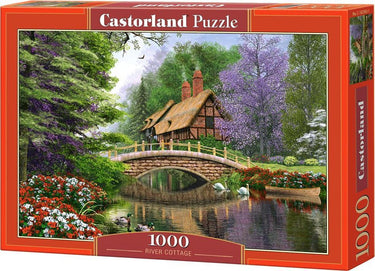 Castorland river cottage – puzzel – 1.000 stukjes – satijnen afwerking – perfecte pasvorm – europese kwaliteit