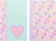 Kangaro schriften - b'log hearts - formaat a4 - met ruit 5mm - 2 stuks