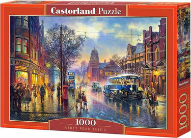 Castorland abbey road 1930’s – puzzel – 1.000 stukjes – satijnen afwerking – perfecte pasvorm – europese kwaliteit