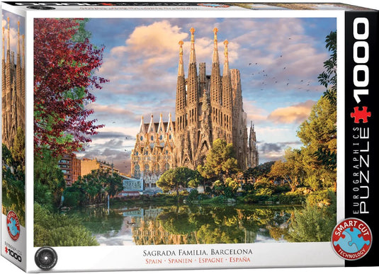 Eurographics - sagrada família, barcelona, spanje - 1000 stukjes - 68×48cm - hdr fotografie legpuzzel