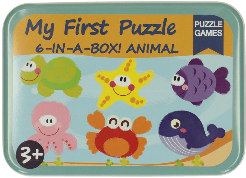Load image into Gallery viewer, Lobbes speelgoed bv mijn eerste 6 puzzzels in blik - onderwaterwereld
