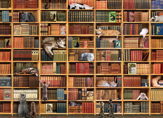 Cobble hill puzzel 1000 stukjes: de kattenbibliotheek