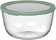 Mepal glazen vershouddoos rond cirqula - 3000 ml - glazen vershoudbakjes - hittebestendig tot 550 °c. zonder deksel - meal prep bakjes - nordic sage