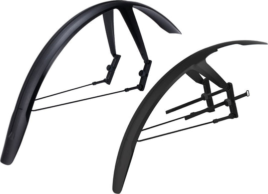 Bbb cycling spatbord set - discguard plus - verstelbaar compatibel met schijfremmen - mountainbike racefiets - bfd-66s