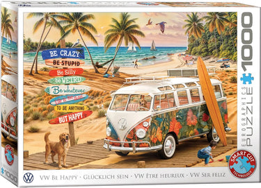 Eurographics - vw gelukkig zijn [be happy] - 1000 stukjes 68×48cm (b×h) - legpuzzel