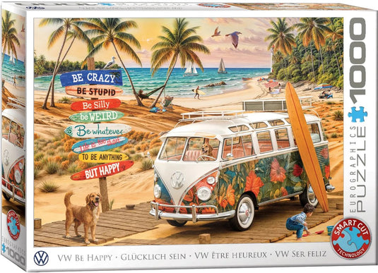 Eurographics - vw gelukkig zijn [be happy] - 1000 stukjes 68×48cm (b×h) - legpuzzel