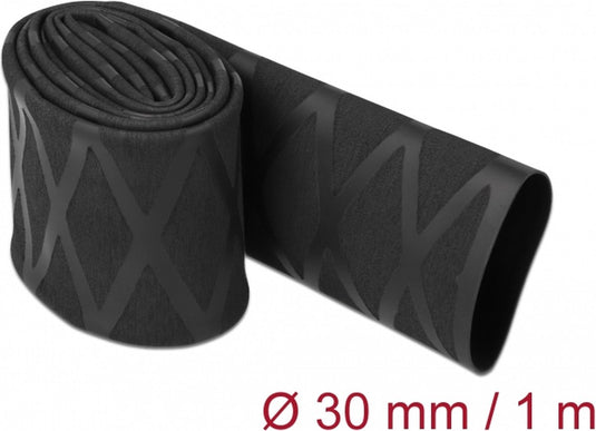 Delock 19596 - heat shrink tube - black - polyolefin - 100 cm - 3 cm - 1 pc(s)