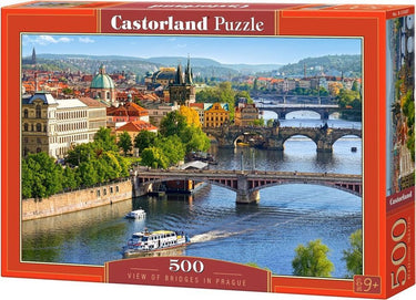 Castorland view of bridges in prague – puzzel – 500 stukjes – satijnen afwerking – perfecte pasvorm – europese kwaliteit