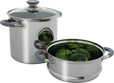 Eurotrail kookpan met stomer corby 18 cm rvs 3-delig