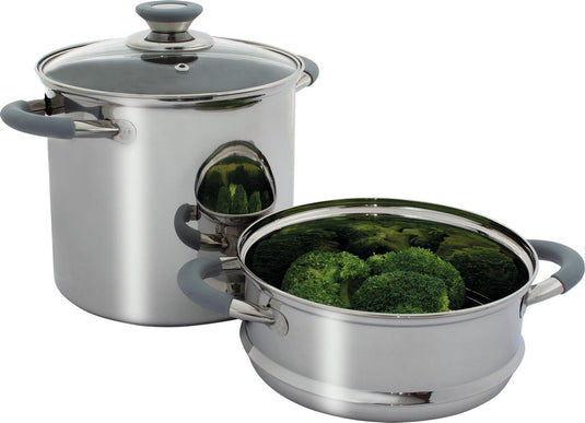 Eurotrail kookpan met stomer corby 18 cm rvs 3-delig