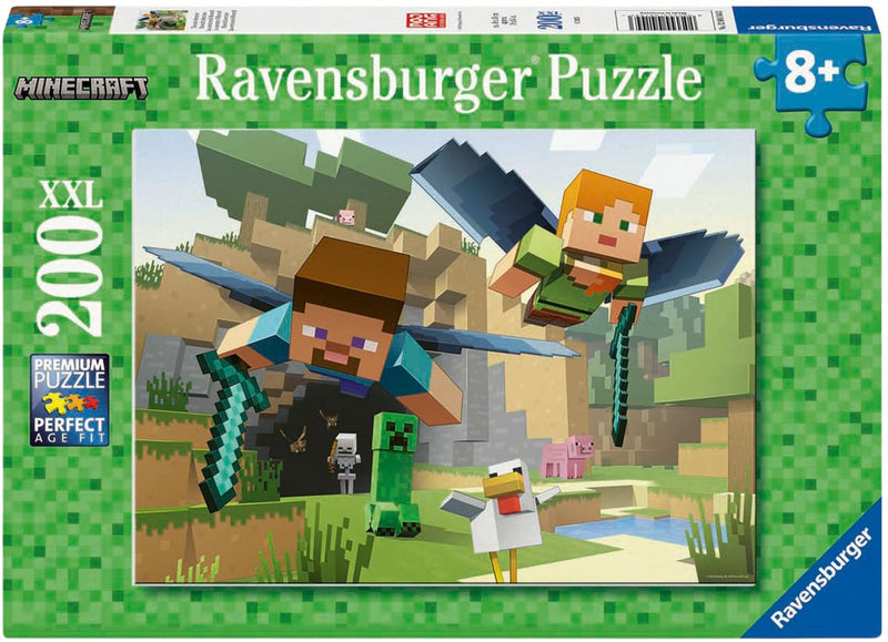 Load image into Gallery viewer, Ravensburger puzzel minecraft avontuur 200 xxl stukjes kinderen.
