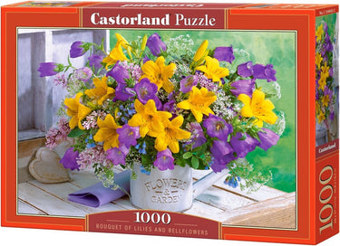 Castorland bouquet of lilies and bellflowers – puzzel – 1.000 stukjes – satijnen afwerking – perfecte pasvorm – europese kwaliteit