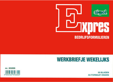Sigel werkbriefjes blok - expres - a5 - wekelijks - 50 vel - si-30255