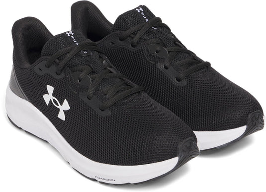 Under armour ua w charged pursuit 4 dames sportschoenen - zwart - wit