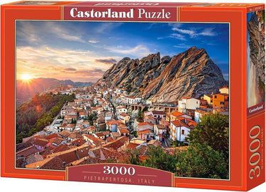 Castorland pietrapertosa, italy – puzzel – 3.000 stukjes – satijnen afwerking – perfecte pasvorm – europese kwaliteit