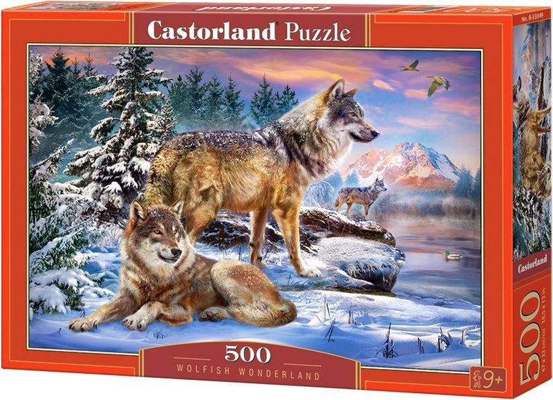 Load image into Gallery viewer, Castorland wolfish wonderland – puzzel – 500 stukjes – satijnen afwerking – perfecte pasvorm – europese kwaliteit
