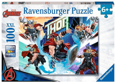 Ravensburger puzzel marvel thor - legpuzzel - 100 xxl stukjes puzzels voor kinderen