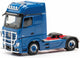Herpa mercedes benz actros g. + bullbar en lampenbeugel, blauw schaal 1:87