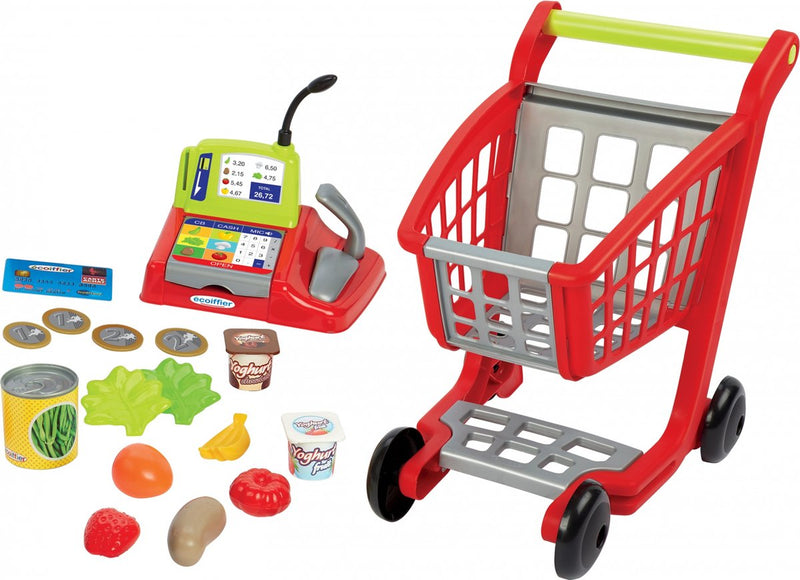 Load image into Gallery viewer, Écoiffier ecoiffier 100% winkelwagen, boodschappen kassa
