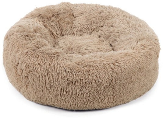 Beeztees yali - hondenmand - pluche - fluffy - beige - diam. 70 cm