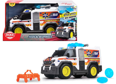 Dickie toys - ambulance - ziekenwagen - licht en geluid - vanaf 3 jaar