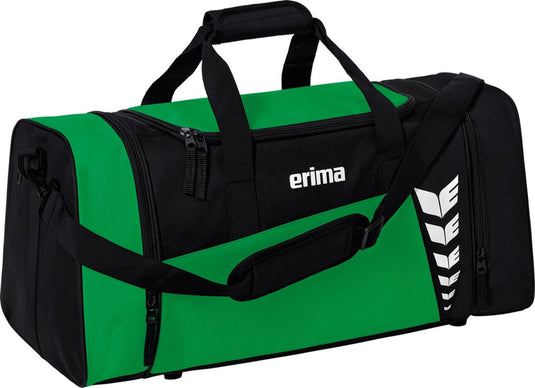 Erima six wings (small) sporttas met zijvakken - zwart smaragd | maat: s