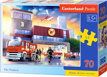 Castorland fire station – puzzel – 70 stukjes – brandweer – premium kwaliteit