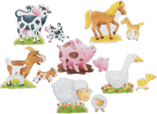 Goki houten legpuzzel boerderijdieren, 25st.