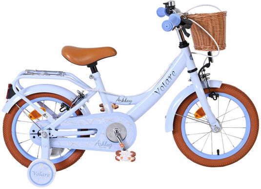 Volare ashley kinderfiets - meisjes - 14 inch - pastel blauw - twee handremmen