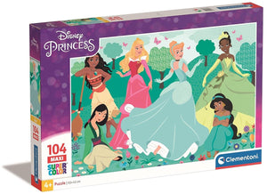 Clementoni maxi puzzel disney princess, 104st.