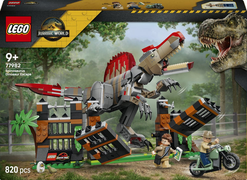Load image into Gallery viewer, Lego jurassic world spinosaurus ontsnapping dinosaurus speelgoed voor kinderen 77982
