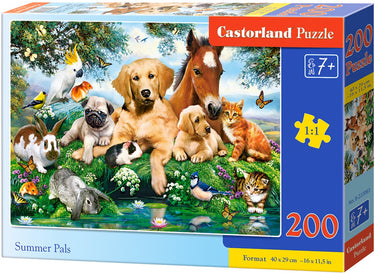 Castorland summer pals – puzzel – 200 stukjes – dieren – premium kwaliteit