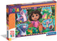 Clementoni - puzzel - 104 stukjes - dora the explorer - puzzel voor kinderen - maxi super color - vanaf 3 jaar