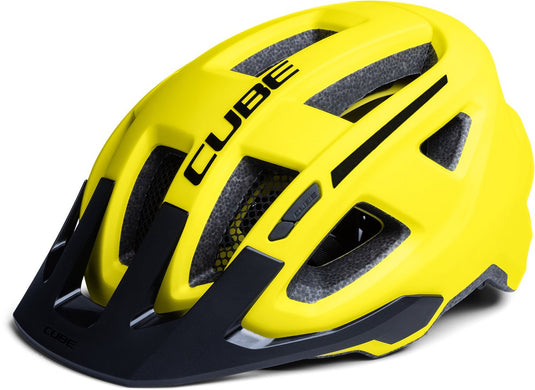 Cube fietshelm fleet - 52-57 cm - allround-helm - mips - 14 ventilatiegaten - snap 360 fit-systeem - x-lock-montagesysteem - verstelbaar - m - geel
