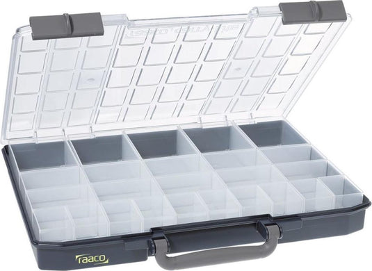 Raaco assortimentsdoos - carrylite 55 - met 25 inzetbakjes - 330 x 413 x 57 mm - 136273