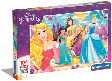 Clementoni legpuzzel super color maxi disney princess, 104st.