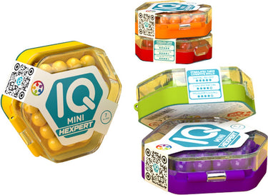 Smartgames iq mini hexpert - zakformaat denkspel reispuzzel - 120 opdrachten met zeshoekig grid - educatief solospel - vanaf 7 jaar