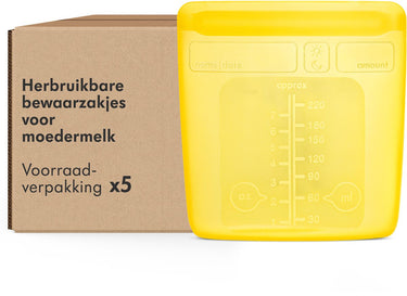 Medela herbruikbare moedermelk bewaarzakjes - 100% lekvrij - 5 stuks - gebruik tot 500 keer
