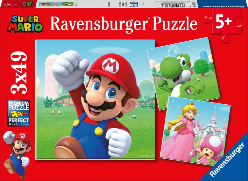Load image into Gallery viewer, Ravensburger puzzel super mario - 3x49 stukjes - kinderpuzzel
