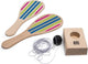Bs toys tennis elastiek 35 x 14,5 cm hout naturel 3-delig