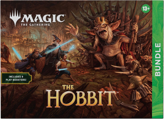 Magic the gathering magic: the gathering | the hobbit bundle | 9 play boosters, 34 lands, foil promo card + exclusive accessories | collectible trading card game
