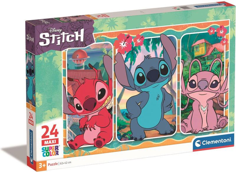 Load image into Gallery viewer, Clementoni legpuzzel super color maxi disney stitch, 24st.
