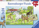 Ravensburger puzzel op de manege - 2x24 stukjes - kinderpuzzel