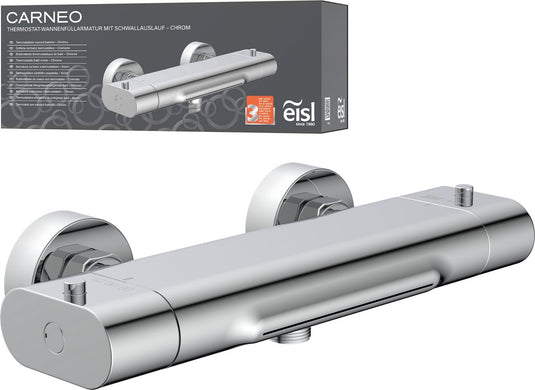 Eisl carneo thermostatische badkraan - mengkraan - met waterval uitloop - chroom