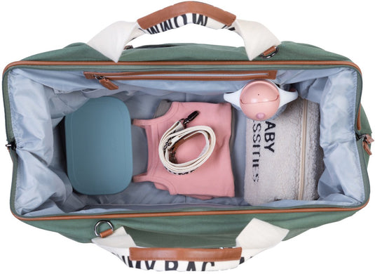 Childhome mommy bag® verzorgingstas - luiertas - groen - 5kg draagvermogen - 55x30x40cm - 58l