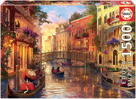 Educa puzzle. sunset in venice 1500 teile