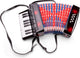 New classic toys ® speelgoed accordeon voor kinderen - speelgoedinstrument - zwart - inclusief muziekboekje met 8 liedjes - vanaf 3 jaar