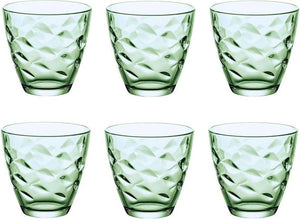 Bormioli rocco flora verde glazen 260 ml - groen - set-6
