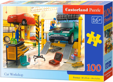 Castorland car workshop – puzzel – 100 stukjes – auto’s – premium kwaliteit